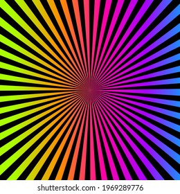Rainbow abstract striped background. Vector illustration.	