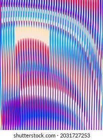 Abstrakter, abstrakter Regenbogen-Streifen-Hintergrund mit vertikalen Linien und farbigen holografischen Effekt. Vielfarbige Farbverlauf-Textur für Web-Hintergrund-Sparer, mobile Apps, Visitenkarten, Seite, Bücher, Website.