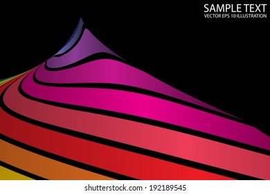 Rainbow abstract vector color background template illustration - Vector color background illustration