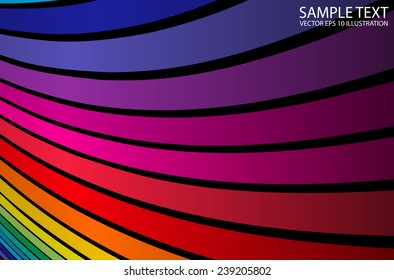 Rainbow abstract vector color background template - Vector colorful  abstract background striped illustration