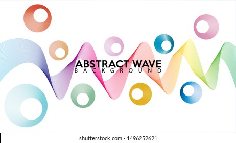 Rainbow Abstract Wave Line Background Design Vector, Spectrum Frame Concept, White Background, Colorful Spectrum Audio Design Template