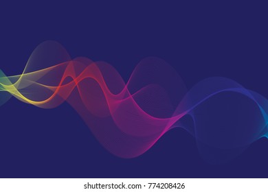 Rainbow abstract wavy for business presentation or feast banner design