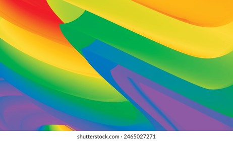 Regenbogen abstrakt wellig gestreiften Bildschirmhintergrund. Ein hervorragender Hintergrund für das Design von Seiten in sozialen Netzwerken, Plakaten, Präsentationen, Außenwerbung und Ihren anderen Projekten. Vektorgrafik.