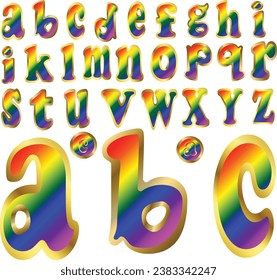 Rainbow Alphabet - Lower Alphabet Letters	