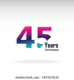 Rainbow Anniversary Logo Vector Template Design Illustration  elegant