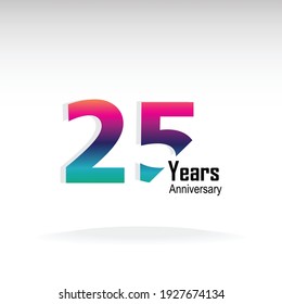 Rainbow Anniversary Logo Vector Template Design Illustration  elegant