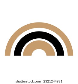 Rainbow Arc Arch Baby Print Icon Design Element Symbol Silhouette Vector Icon Sign Rainbow