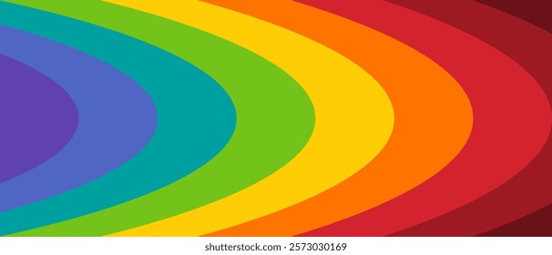 rainbow arc curve vector graphic is a versatile asset that can be used to create a variety of designs, from children's illustrations to modern branding