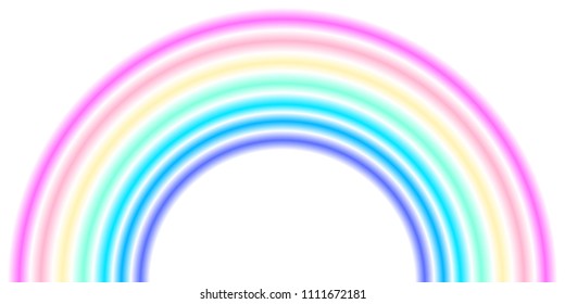 Rainbow Arc Shape Half Circle Pastel Stock Vector (Royalty Free ...