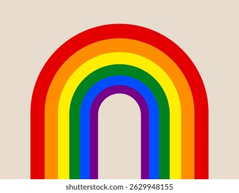 Arco-íris arco colorido orgulho símbolo lgbt vibrante abstrato celebração igualdade. Esta ilustração vibrante arco-íris apresenta cores ousadas e simboliza a igualdade de orgulho e celebração moderna