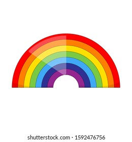 Rainbow arch icon multicolor lgbt pride symbol vector illustration 