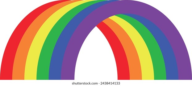 Rainbow arch logo. Creative inspiration color icon