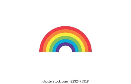 Icono vector arco iris. Logo del signo de banda del espectro de colores