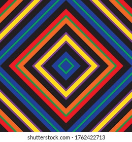 Regenbogen Argyle diagonal gestreifter nahtloser Musterhintergrund, geeignet für Modetextilien, Grafiken