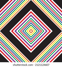 Arcoiris Argyle Diagonal rayado sin costura para textiles de moda, homeware, gráficos