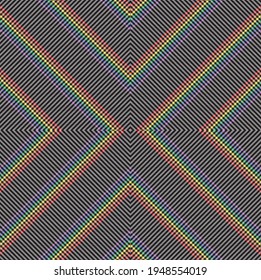 Rainbow Argyle Plaid Tartan textured Seamless pattern design suitable for fashion textiles and graphics