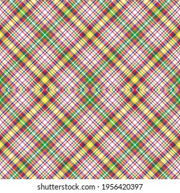 Rainbow Argyle Plaid Tartan textured Seamless pattern design suitable for fashion textiles and graphics