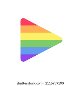 Rainbow arrow icon. Modern flat design vector illustration clipart.