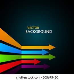 Rainbow Arrows Background. Vector illustration for your business presentations.