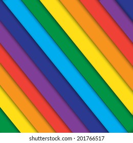 Rainbow backdrop from strips for design flyer, brochure, web banner. 