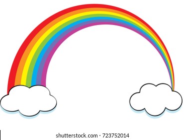 Kids Rainbow Background Stock Vector (Royalty Free) 284484401 ...