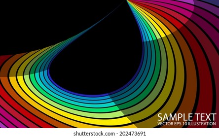 Rainbow background abstract illustration - Vector colorful striped background template