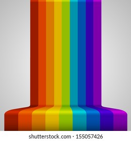 Rainbow background art, rainbow perspective, Vector illustration