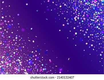 Rainbow Background. Bokeh Glitter. Digital Foil. Disco Element. Iridescent Effect. Blue Party Sparkles. Flying Art. Shiny Christmas Wallpaper. Violet Rainbow Background