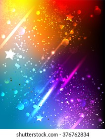 Rainbow background with bright sequins and shiny texture. 