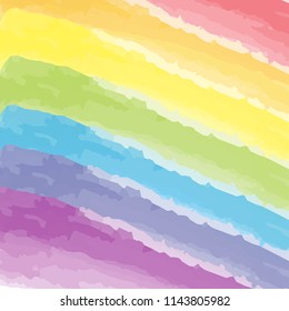 Rainbow background cartoon style artwork yellow