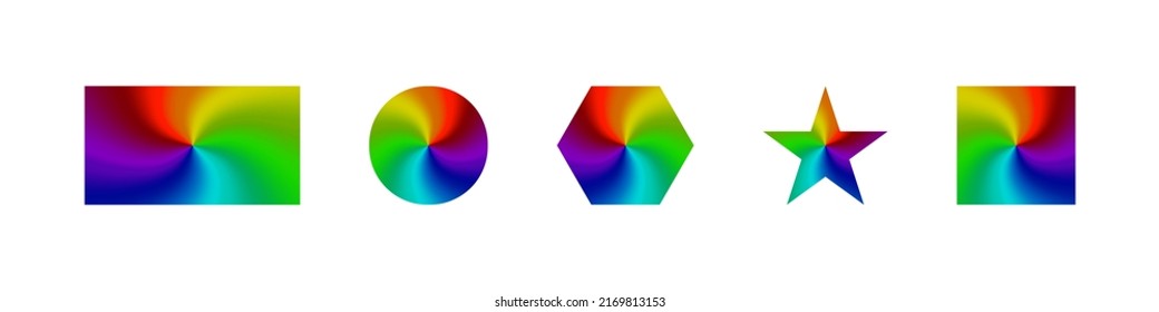 Rainbow background. Colorful backgrounds different shapes. Vector background
