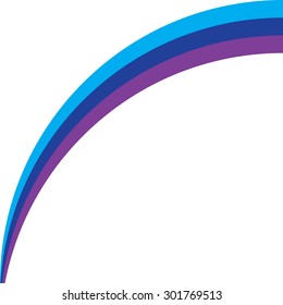 Rainbow background curved line with space for text and message modern artwork for website design, vector illustration