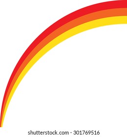 Rainbow background curved line with space for text and message modern artwork for website design, vector illustration