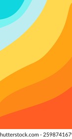 Rainbow background with curved lines. Abstract texture of wavy lines with colorful colors.