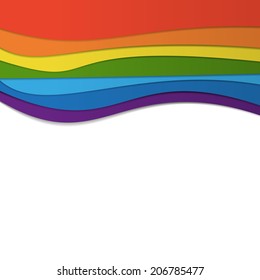 rainbow background with custom text copy place