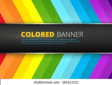 Rainbow background direction texture with message board for text and message design