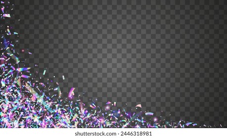 Rainbow Background. Falling Ribbon. Carnival Burst. Hologram Serpentine. Disco Pattern. Light Colourful Template. Cristal Design. Blue Glare Tinsel. Purple Rainbow Background