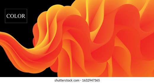Rainbow Background. Fluid Shapes. Wave Pattern. Summer Poster. Colorful Gradient. Flow Shape. Abstract Cover. Rainbow Color. Vector Illustration. Fluid Flow.