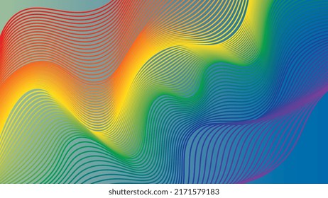 Rainbow background gay pride, LGBTQ themed multiple colors with stripped lines, striped, pattern background, 4k wallpaper gay