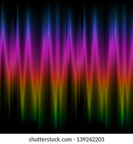 Rainbow background with glowing striped