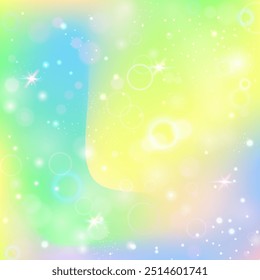 Rainbow Background. Green Unicorn Gradient. Kawaii Invitation. Holographic Girlish Effect. Yellow Universe Hologram. Pink Fantasy Pattern. Fairy Glitter. Party Rainbow Background.