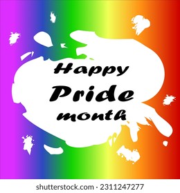 Rainbow background image for pride month white color splash
