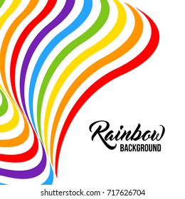 Rainbow background LGBT colors. Abstract geometric pattern. Vector illustration. Colorful wave, wavy LGBT flag.