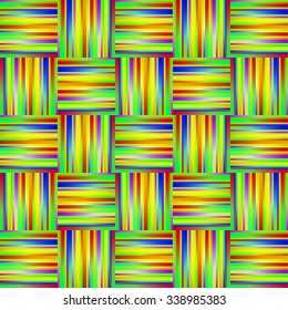 rainbow Background with Lines and Stripes, sewing textiles. Vector Illustration