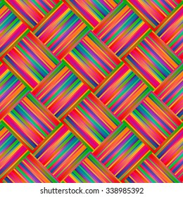  rainbow Background with Lines and Stripes, sewing textiles. Vector Illustration