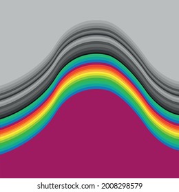 Regenbogenhintergrund im modernen Stil. Benzinflecken. Streuung, Interferenz, Streifen. EPS10
