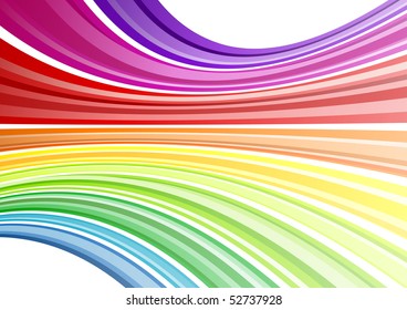 Rainbow background on the white