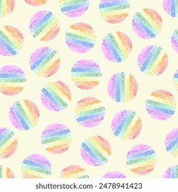 Rainbow background pattern. Inspire from lgbt symbol, freedom gender, love, peaceful, ball, bubble, gum, gummy, jelly, sweet candy. Cute design for poster, card, print, cover, poster, fabric, decor.