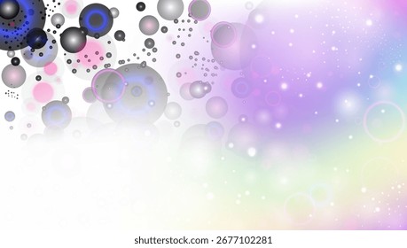Rainbow Background. Pink Magic Pattern And Beautiful Princess Hologram. Purple Fairy Gradient. Glitter And Sparkle In A Cute Fantasy Universe Space. Blue Rainbow Background.