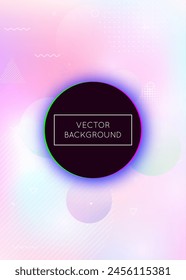 Fondo del arco iris. Puntos vibrantes. Forma minimalista. Textura geométrica. Líquido Brillante Violeta. Volante de Memphis. Elementos de semitonos suaves. Diseño técnico. Fondo de arco iris púrpura